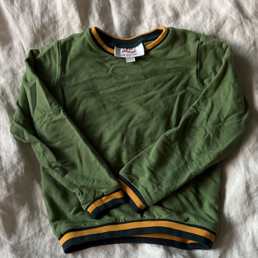 Green Kids Shirt with Yellow Accents